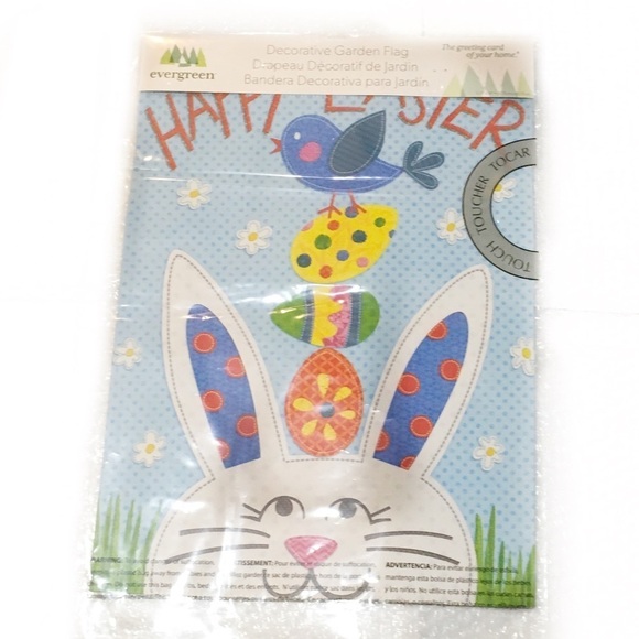 Garden Flag Easter Bunny Spring Lawn Decor Garden Flag Multicolor 12.5 x 18 inch - Picture 3 of 7